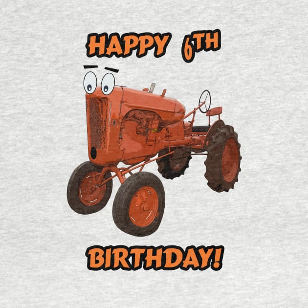 Happy 6th birthday tractor design by seadogprints